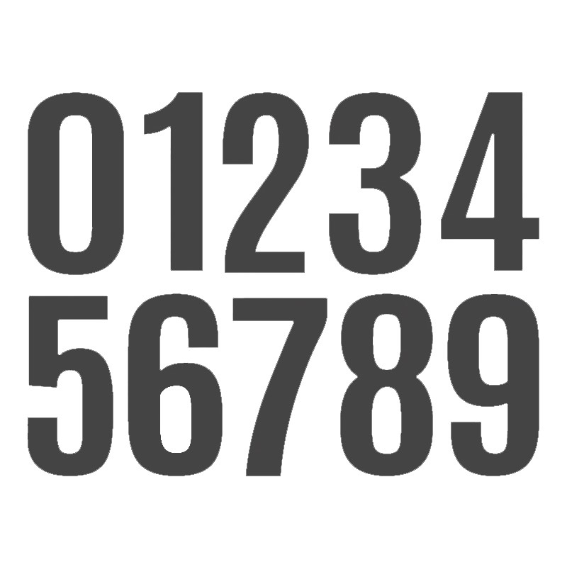 Opaque Stickers Race Numbers CRG