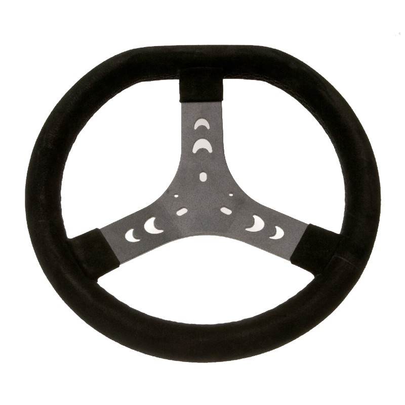 Volante scamosciato nero (320 mm) standard