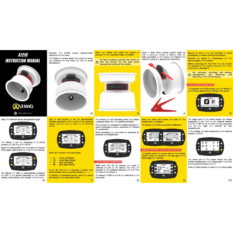 Sensore Temperatura - Pressione Ruota - ALFANO 7 NEW!