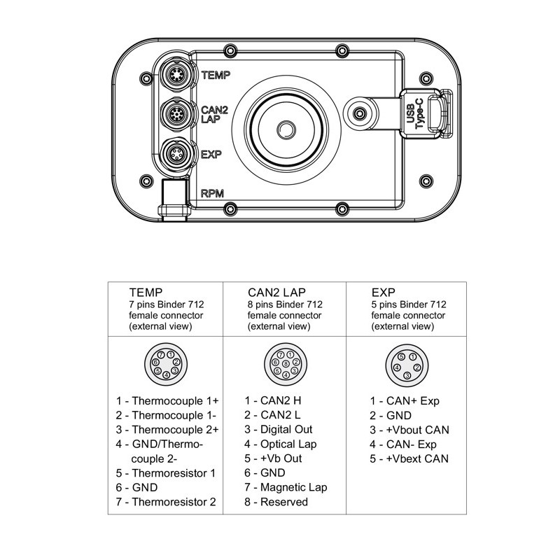 MyChron 6 - 2T - AIM - GPS Laptimer - Con Sonda AGUA + GAS
