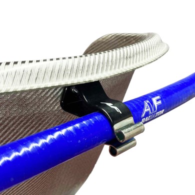 CLIP GRANDE NERA Supporto Tubo - AF RADIATOR, MONDOKART, kart