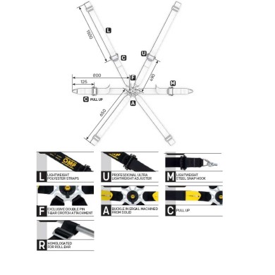 Ceinture de Sécurité OMP ONE 2"- WRC
