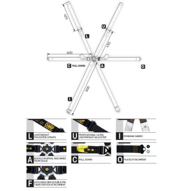 Seat Belts OMP ONE 2" - ENDURANCE, mondokart, kart, kart store