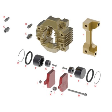 Entladen Stecker Ø 7 x 1 mm mit Entlüftungspassage Sattel OTK TonyKart