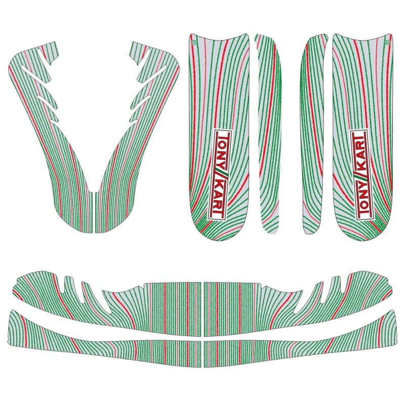 Komplettes Aufkleberset OTK Tony Kart OK/KZ – M11/M10 - NEW!!