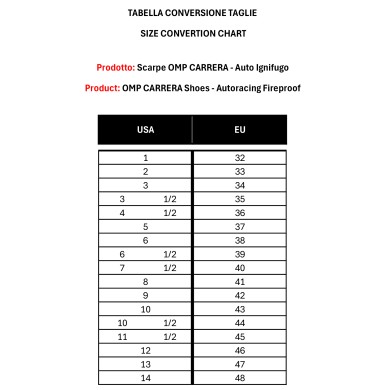 OMP CARRERA - VINTAGE - Auto Feuer Schuhe, MONDOKART, kart, go