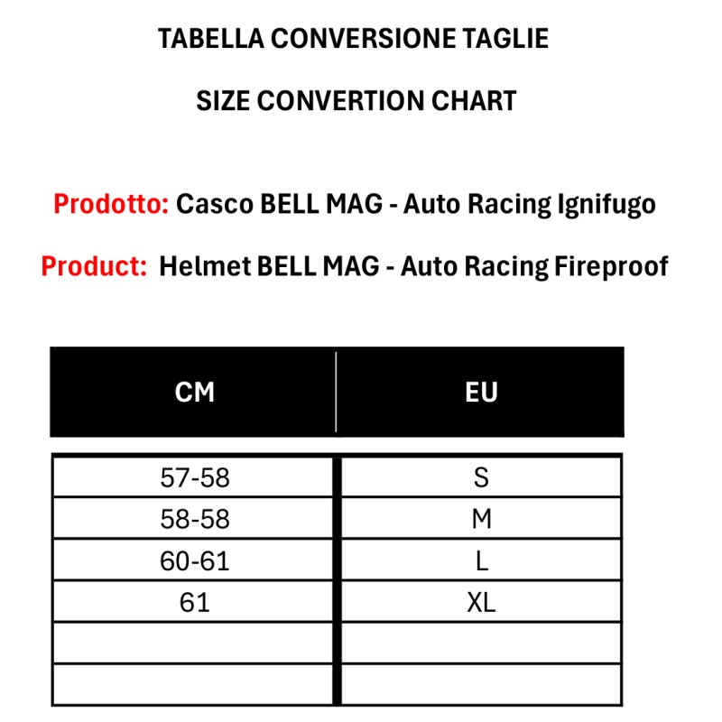 Casco BELL MAG - Auto Racing Ignifugo, MONDOKART, kart, go