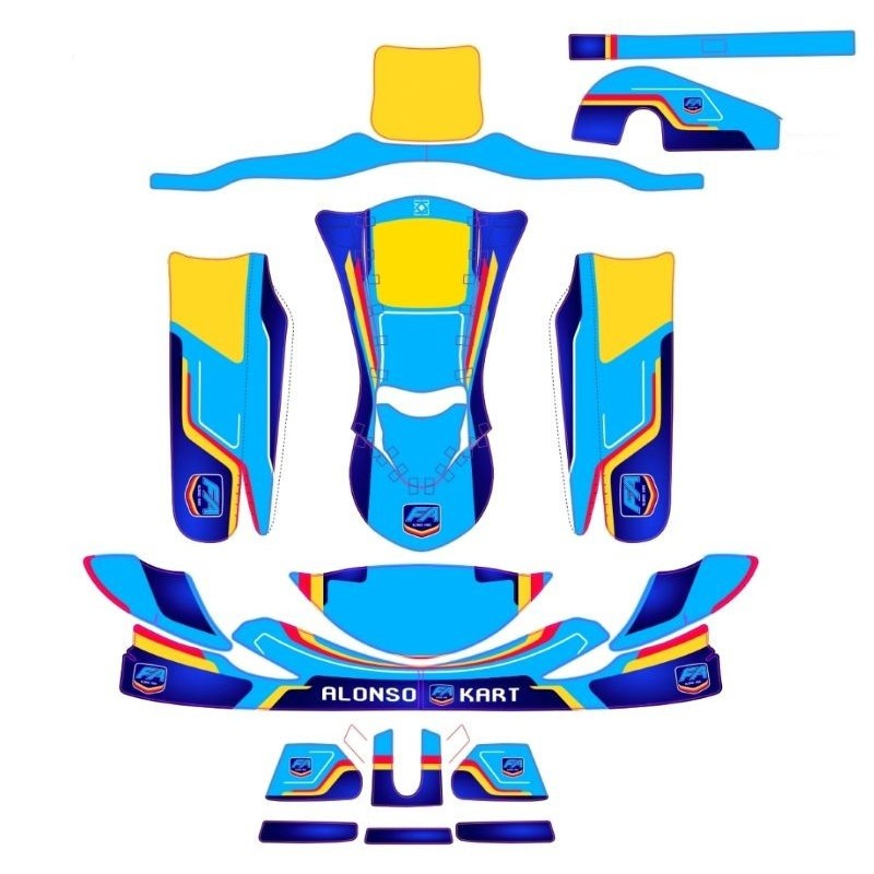 Kit Adesivi DY-EVO - OK KZ - Fernando Alonso FA - NEW!!