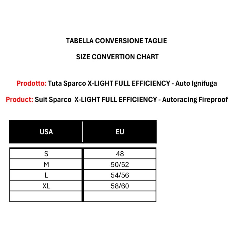 Combinaison Sparco X-LIGHT FULL EFFICIENCY - Auto Ignifuge