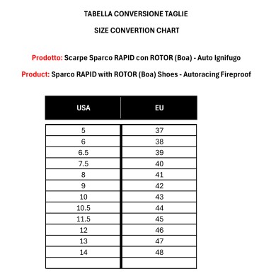 Bottines Auto Racing Sparco RAPID avec ROTOR (Boa) Ignifuge