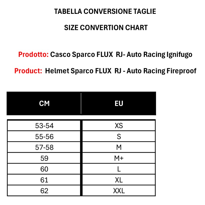 Casco Auto Sparco FLUX RJ – Omologato FIA 8859-2024 e SNELL SA