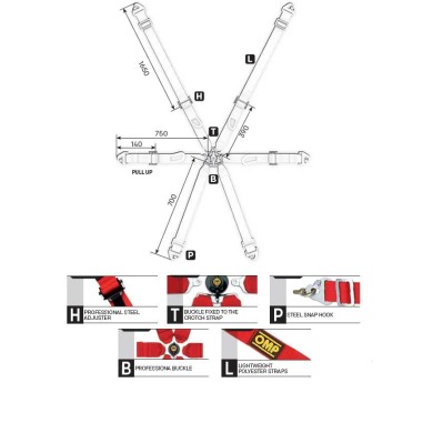 Cinturón de Seguridad OMP FIRST 2"