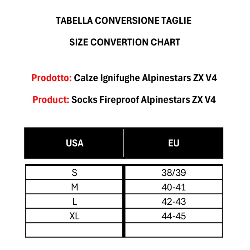 Calze Ignifughe Alpinestars ZX V4, MONDOKART, kart, go kart