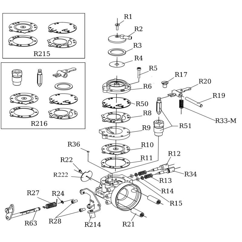 Carburettor Tryton HB30 Diaphragm – NEW!