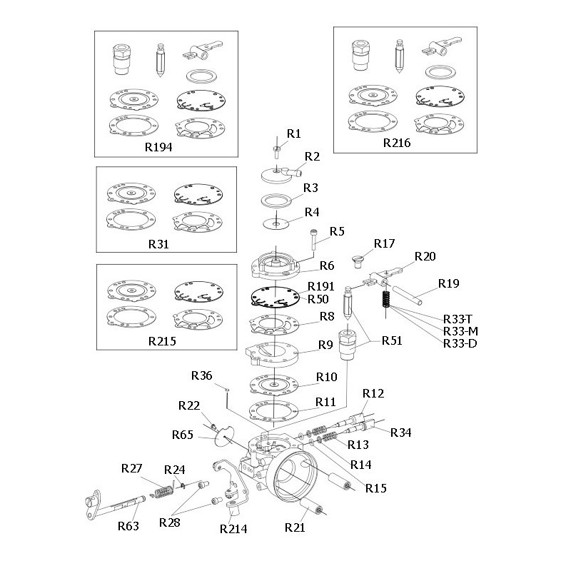 Carburatore Tryton ROSSO HB-27 - EasyKart EKA 125