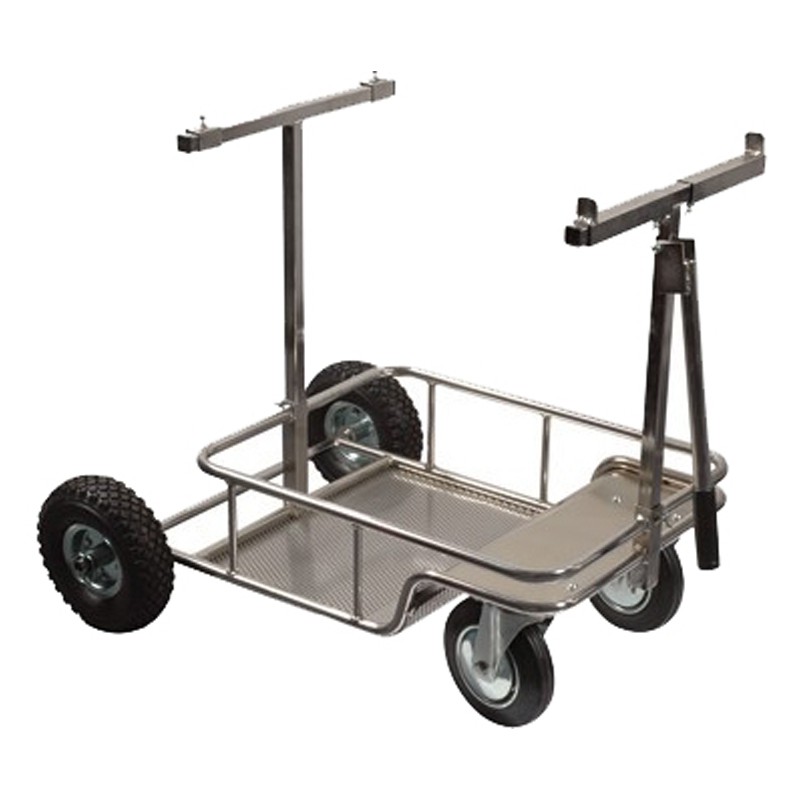 Carrello Trasporto Kart "Cromato" (Ruote Grandi)