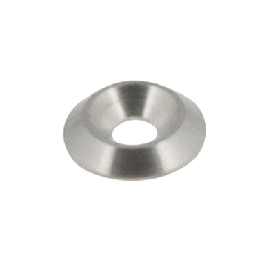 Countersunk washer Biconical 6mm silver countertop