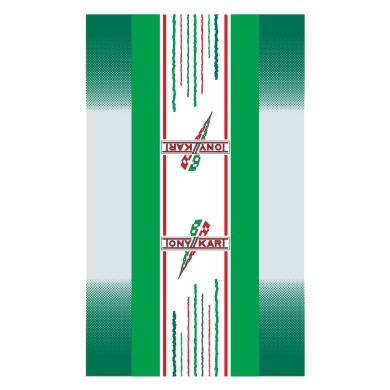 Adesivo Carrello portakart OTK TonyKart cromato