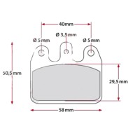 Bremsbeläg Hinten ROT V05 V09 V10 V11 V13 CRG