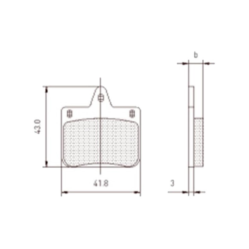 Brake pad V04 - V06 - Mini New Age Black Standard CRG