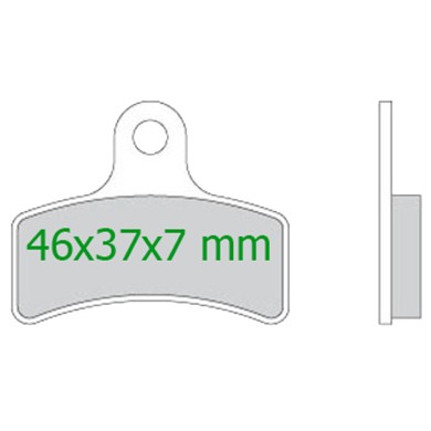 Plaquette de frein avant ANTERIEUR SA3 BS7 OTK Rouge TonyKart