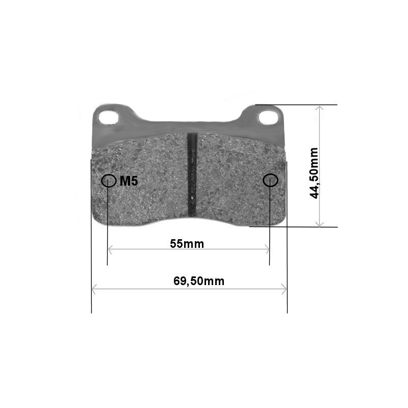 Plaquette Frein arrière Mini Neos Rookie OTK BSM BSM2 TonyKart Compatible