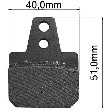 Plaquette Frein Birel 40x38 Noir Doux