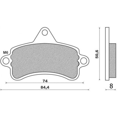 Rear brake pad Top Kart KZ-KF vs.2 Twister Bullet EVO
