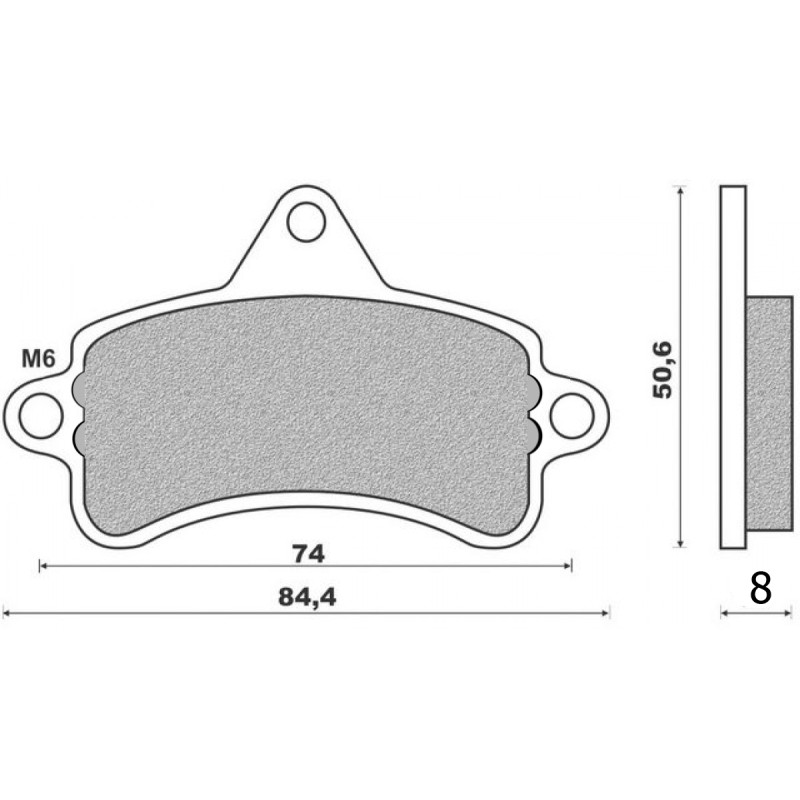 Rear brake pad Top Kart KZ-KF vs.2 Twister Bullet EVO