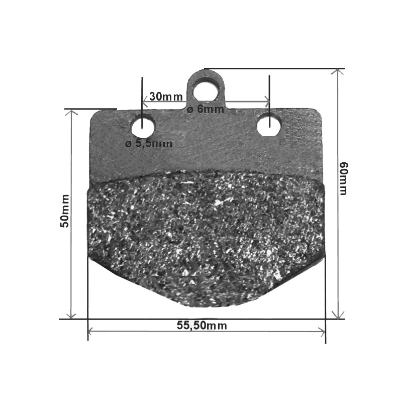 Bremsbelag Hinten 56x55 kompatibel BirelArt