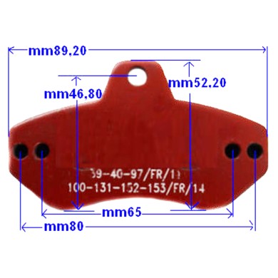 Plaquette Frein Arrière POSTERIEUR Righetti Ridolfi