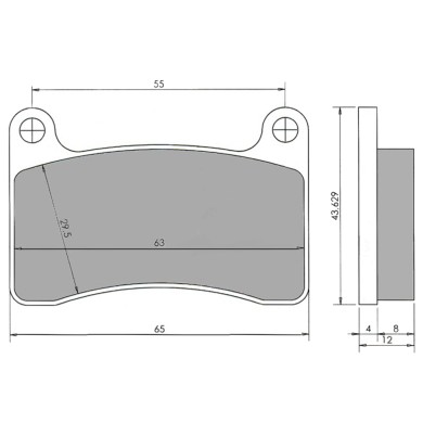 Pastilla Freno trasera Intrepid KF KZ R2K Compatible
