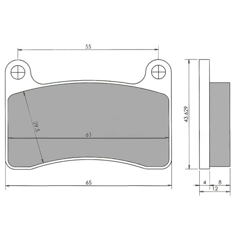 Pastilla Freno trasera Intrepid KF KZ R2K Compatible
