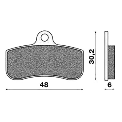 Front Brake Pad 30x48 SODI KART