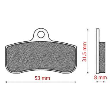Front Brake Pad 31,4x53 SODI KART