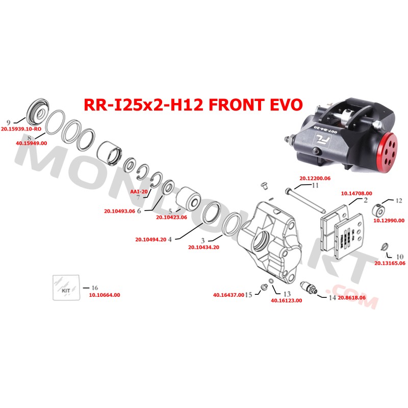 Kit Revisione Pinze RR-l25x4 x2 BirelArt