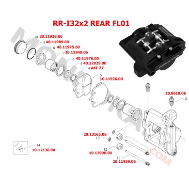 Rebuild Kit Caliper RR-FL01 I32X2 BirelArt