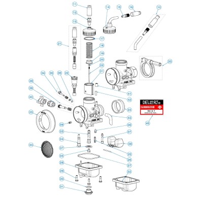 Gasschieber – Dellorto PHDG 18, MONDOKART, kart, go kart