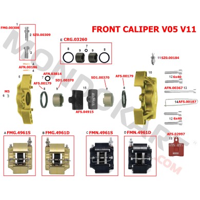 Espina Seguridad Delantero V04 V05 V11 V13 CRG