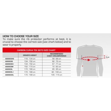 Rippenprotektor Stilo CARBON CURVA TEK – FIA 8870 Zugelassen – NEW!!