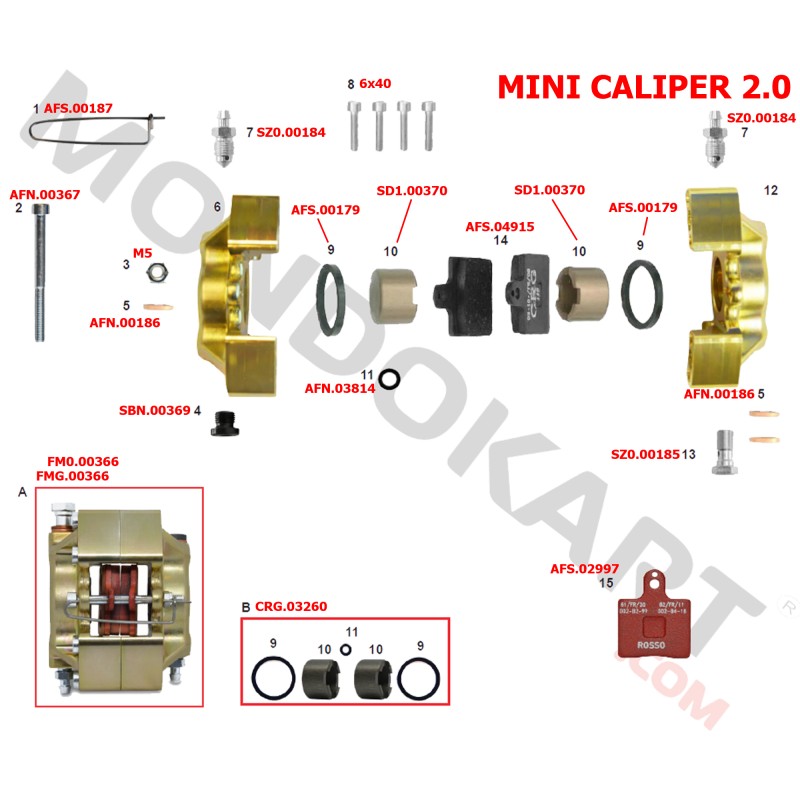 Reparatursatz Vorne Bremszange V05 V04 V08 V09 V11 V13 CRG