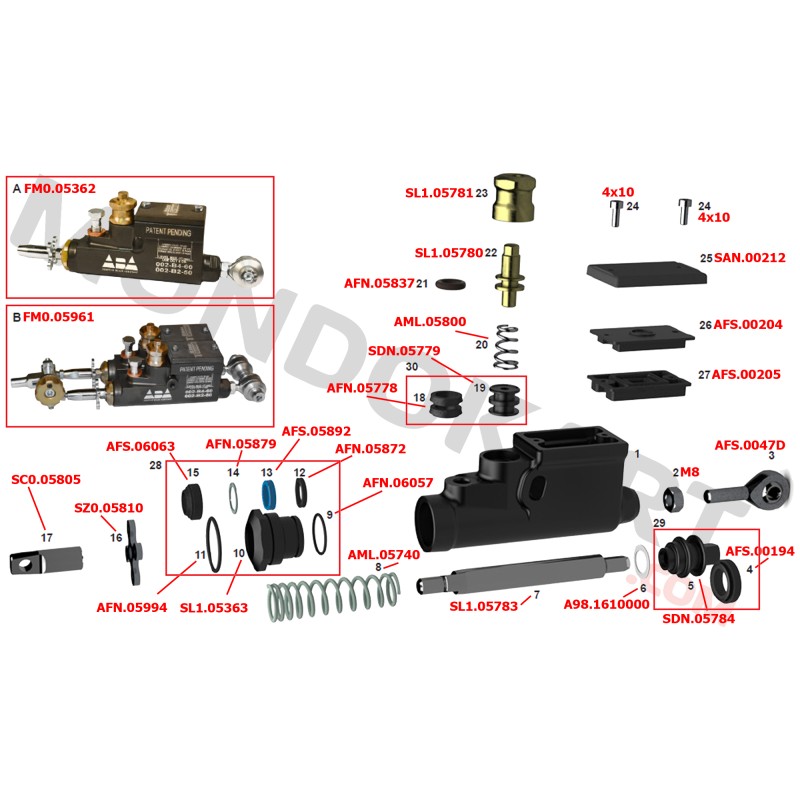 Membrana Deposito Bomba Freno V05 V04 V09 V10 V11 V13 ABA CRG