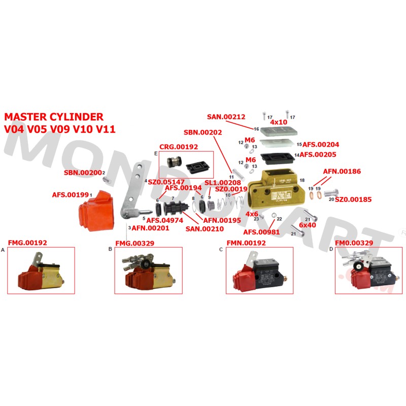 Puntera Bomba Freno V05 V04 V09 V10 V11 CRG