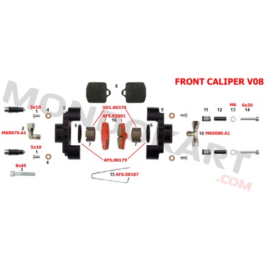 Kit Réparation Etrier Avant V05 V04 V08 V09 V11 V13 CRG