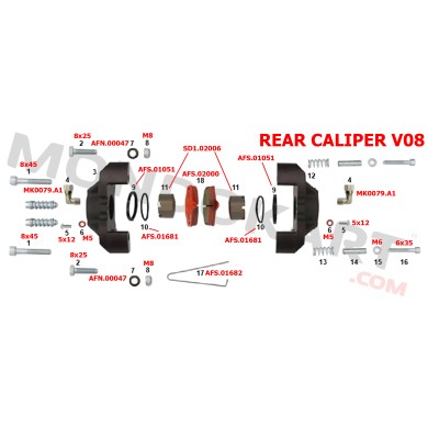 Rubber Dust Cover OR V05 V08 Rear CRG