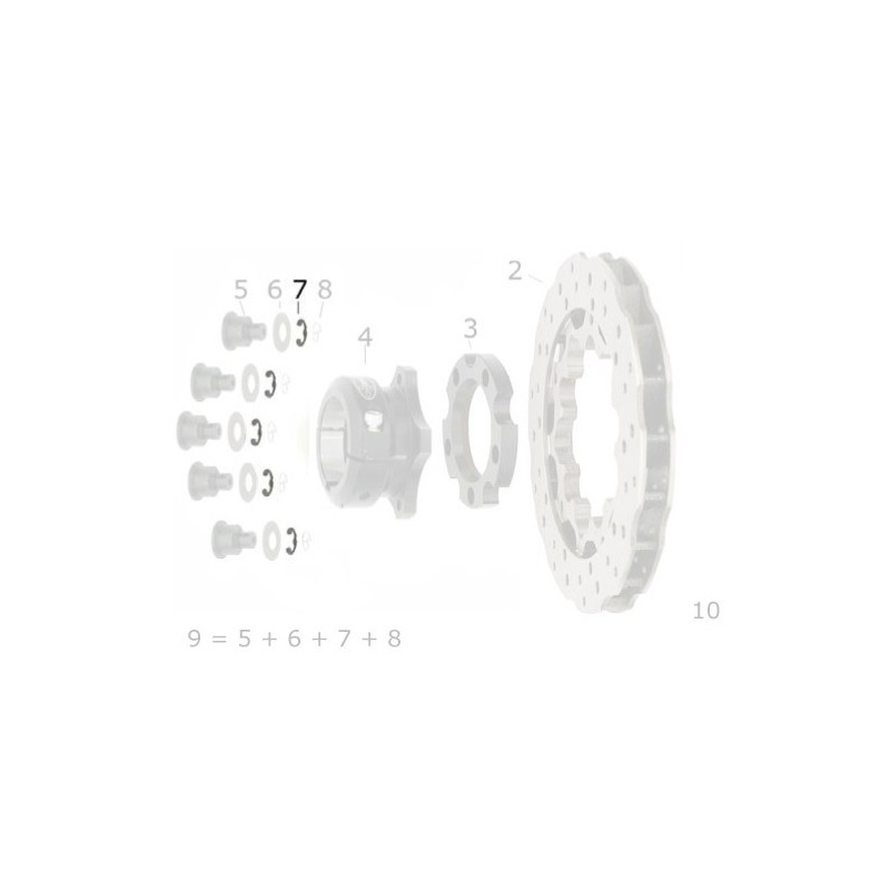 Seeger 8 mm Disco Freno Delantero Trasero V05 V04 V09 V10 CRG