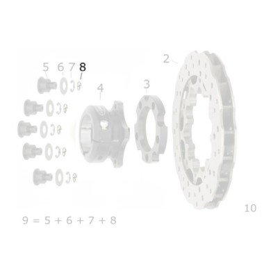 Espina Elastica D 10 Disco de freno CRG, MONDOKART, kart, go