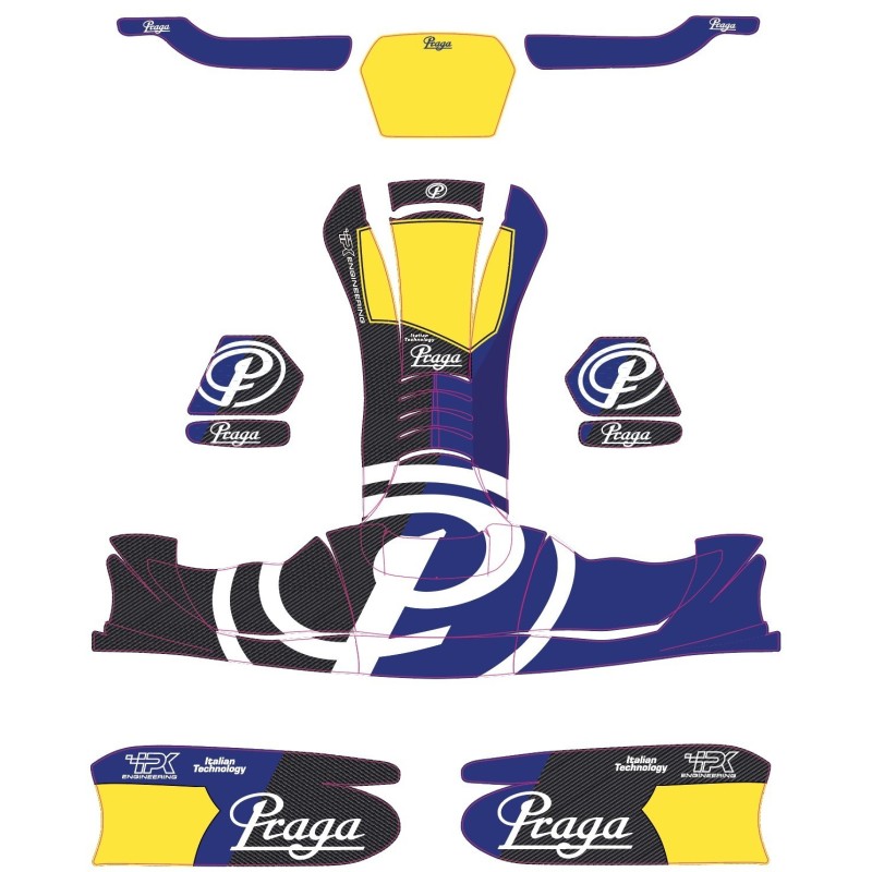 Stickers Kit KG 509 IPK Praga Bodywork – BLU FLUO Version