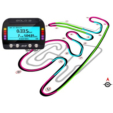 AIM Solo 2 – Laptimer Chronomètre GPS Professionnel, MONDOKART