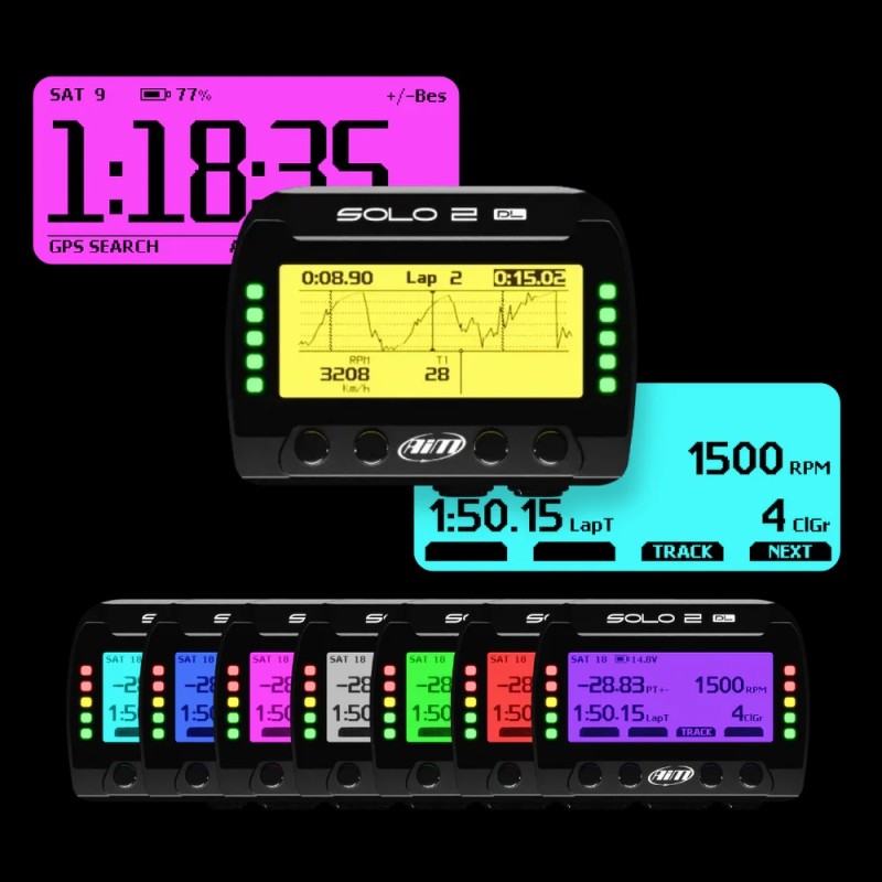 AIM Solo 2 - DL – GPS-Laptimer mit Data Logger, MONDOKART